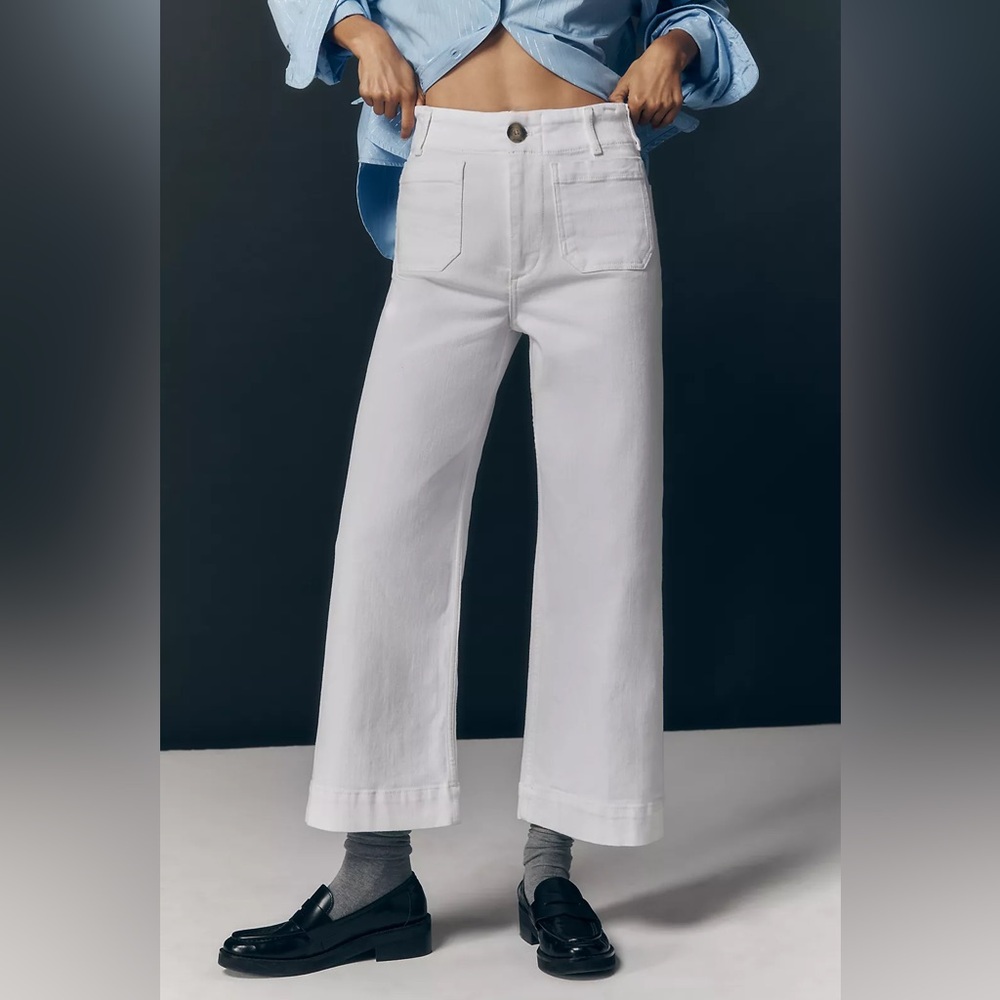 New with tags! The Colette Crop Wide-Leg Jeans by Maeve Size 28